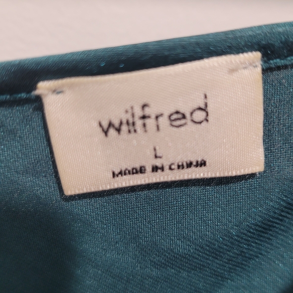 Wilfred Teal Satin Mini Dress - Picture 3 of 3